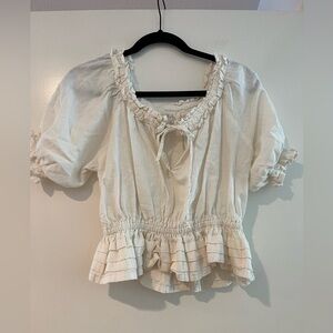 Cleobella Cropped Tie Blouse
